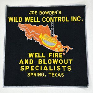 VTG Joe Bowden's Wild Well Control Inc. Spring Texas Large Back Patch 10"x10"